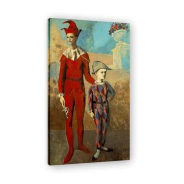 Imagem de Murais Acrobat And Young Harlequin Diego Rivera – Arte de realismo socialista mexicano, muralista do século 1443, coleção clássica do museu de Nova York para decoração de casa 70 x 126 cm