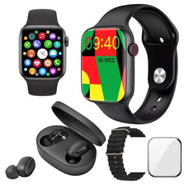 Imagem de Relógio Smartwatch Pro Serie 9 C/fone Pulseira Pelicula Kit Completo -