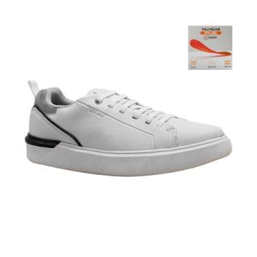 Imagem de Sapatênis Marrom Cadarço Textura Lisa  Sound, Branco, 39