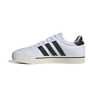 Imagem de adidas Tênis masculino Daily 4.0, Branco/preto/branco, 7.5