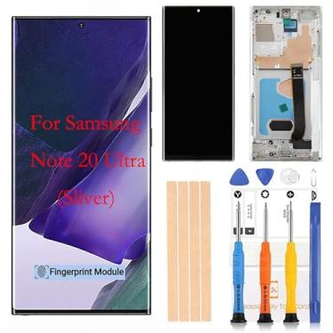 Imagem de [Prata com moldura] LCD Amoled para Samsung Galaxy Note 20Ultra 5G Tela digitalizadora LCD Touch Assembly Substituição SM-N985 N985A N985F N985P N985R4 T U V W por BITANR