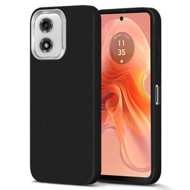 Imagem de Nijiadi Compatível com Motorola Moto G24 / G04 / G04S / E14 4G Capa de telefone macia leve e fina textura de couro TPU suporte anti-arranhões carregamento sem fio à prova de choque capa protetora