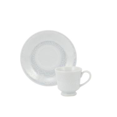 Imagem de Xícara Café com Pires 60ml Porcelana Schmidt - dec. Arabesco 2363, 236