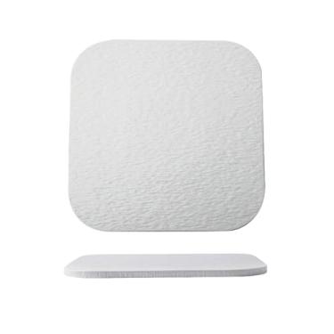 Imagem de Prato de cerâmica plana circular de pedra para bolo de bife ocidental - prato quadrado de 31 cm