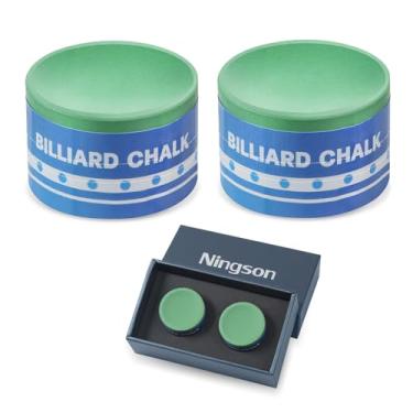 Imagem de NINGSON Pacote com 2 gizes redondos para TAOM Pyro/V10, giz de tacos de alta precisão para bilhar e sinuca, aderência e controle suaves, substituição de giz circular para tamanho TAOM – Acessório