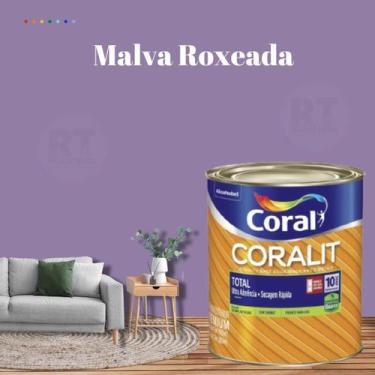 Imagem de Esmalte Sintético Base Água Coral Coralit Brilhante 800ml Cor Roxa p/M