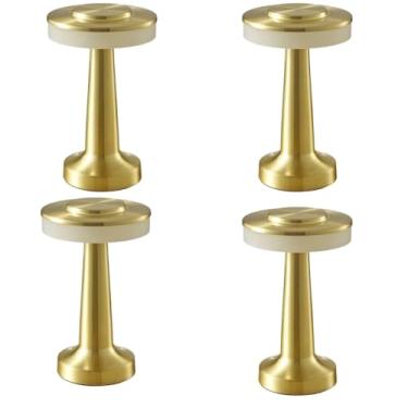 Imagem de CiCixixi Abajur de mesa portátil sem fio com sensor de toque, lâmpada de mesa de LED portátil, lâmpada de mesa de 3 cores com regulação contínua, bateria recarregável, luz noturna para berçário, mesa