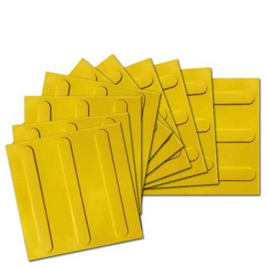Imagem de Piso Tátil 10 peças Borracha Pvc 25x25 Direcional Amarelo Cód. 1506 - 