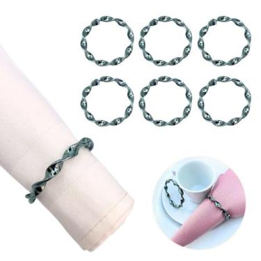 Imagem de Kit 06 Porta Guardanapo Argola Mesa Posta Trançado - LADO DE CASA, Ver