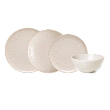 Imagem de Jogo Copa E Cia 16 Peças Tramato Em Cerâmica Ivory