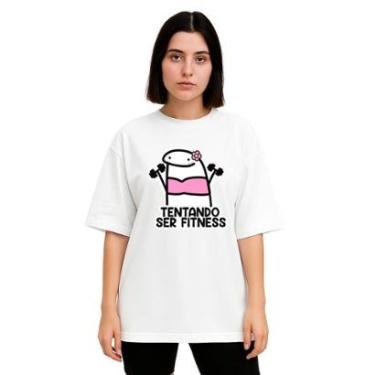 Imagem de Camiseta Oversized Feminina Algodão Treino Academia Fitness-Feminino