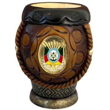 Imagem de Cuia Detalhada Artesanal De Chimarrão Coquinho Para Mate - Artesanato