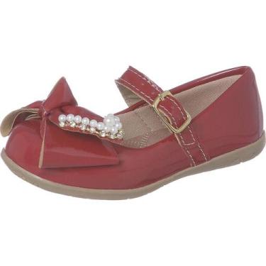 Imagem de Sapatilha Feminina Infantil Boneca Sapato Menina Laço Perola Delicada 