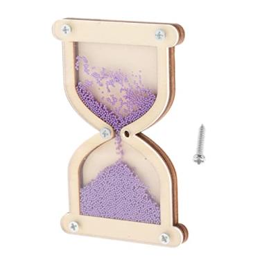 Imagem de Ampulheta de Madeira Montessori para Desenvolvimento de Habilidades Motoras, Violeta Claro