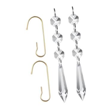 Imagem de Esquirla 36 peças de enfeites de Natal pendurados cristais centro de mesa celebração festival de Natal transparente festa de casamento casa guirlanda pingentes, Style B