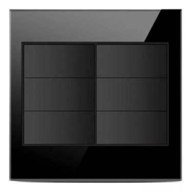 Imagem de Espelho Cego de Tomada 4x4 Preto Vidro Temperado AUTOMAÇÃO BRASIL