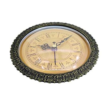 Imagem de Relógio relógio numeral romano Fit-Ups silencioso moldura de plástico grande mostrador de relógio clássico