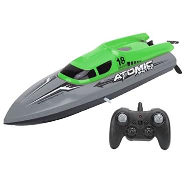 Imagem de Domary Barco de Controle Remoto de Alta Velocidade Com Design Anti -colisão, Impermeável, 370 Motor, 2,4g para Vários Jogadores, Velocidade Máxima 30km/h, para Idades Mais de 14 (Verde)