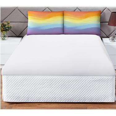 Imagem de Jogo Cama Lençol Shine Queen Microfibra 180 Fios 3 Peças - Tie Dye Branco