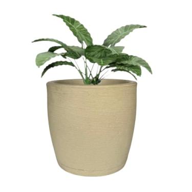 Imagem de Vaso Grande Cone Decorativo Polietileno Planta Jardim Varanda (Bege)