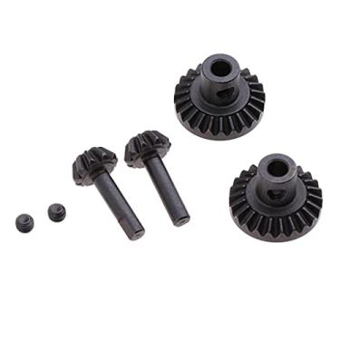 Imagem de Luzhengyang Upgrade 1/16 RC Car Metal Front Rear Axle Gear - WPL OP Fitting Accessories for B14 B16 B24 C14 C24 B36 - Easy to Install - Metal Material - Black Color - Diameter 0.55inch -
