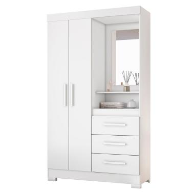 Imagem de Guarda-roupa Nt6020 Branco Com Rosa - Notavel