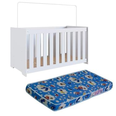 Imagem de Berço Com Colchão La011 Branco Comm Branco