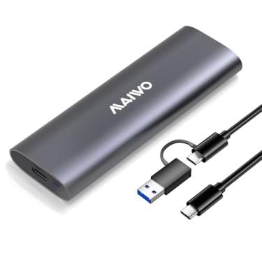 Imagem de MAIWO Gabinete SSD M.2 NVMe, USB 3.1 GEN2 10 Gbps suporta acabamento UASP, capacidade de 8 TB, sem ferramentas, M.2 NVMe PCIe SSD para leitor USB C