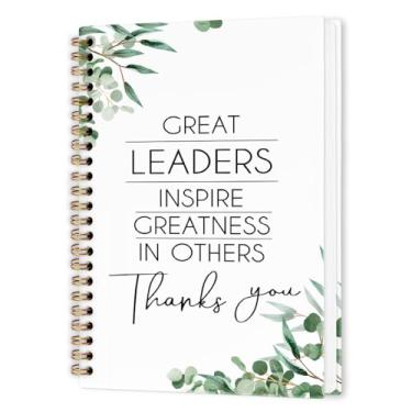 Imagem de nvucamd Caderno espiral de presentes de liderança para mulheres mentoras chefes, caderno de presente para líderes, cadernos de diário de agradecimento, materiais escolares de escritório, 14 x 21 cm