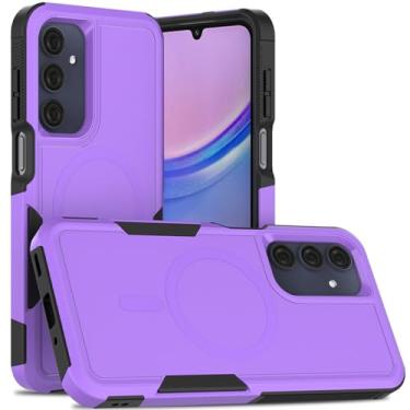 Imagem de Dionsibei Projetada para Samsung Galaxy A16 5G capa 2 em 1 de grau militar resistente à prova de choque capa protetora para celular Galaxy A16 5G (roxa)