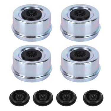 Imagem de 4un Conjunto Capas Protetoras Cubos Eixo Reboque, 6,9cm Capas Proteção Contra Poeira Rolamentos Reboque com 8 Tampões Borracha Adequadas Maioria Eixos Cubo 7000 a 8000Lb Tampas Graxa Dexter