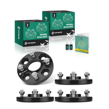 Imagem de YHTAUTO Espaçadores de roda centrados em cubo de 4 x 100 mm de 15 mm para Dodge Charger, Chevrolet Cobalt, Chrysler, Saturn, Pontiac, Geo Models, espaçadores de pneu forjado de 15 mm com pinos M12x1,5