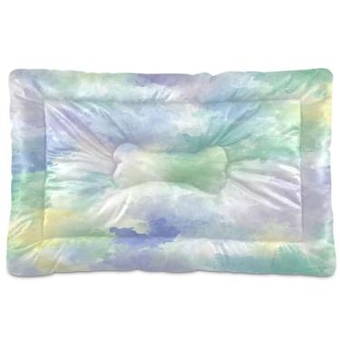 Imagem de Wassud Cama de cachorro com padrão fantástico para cães pequenos, tapete lavável para animais de estimação, cama de gato para dormir, viagens, 45 x 61 cm