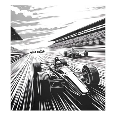 Imagem de Capa de máquina de lavar louça magnética magnética para carro de corrida, 58 cm L x 66 cm A