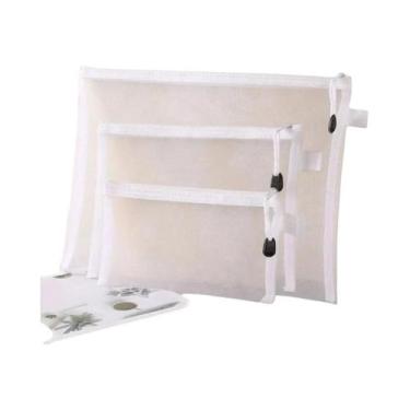 Imagem de Bolsa De Malha Impermeável Com Zíper Para Estudantes, Material De Escr