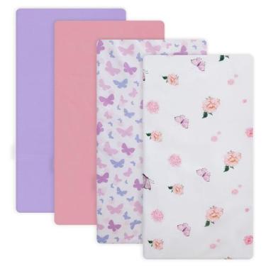 Imagem de Conjunto de lençóis de berço com elástico Newvenper 130 x 70 x 20 cm, 