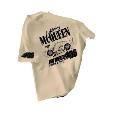 Imagem de Camiseta Casual Respirável Adulto Lightning McQueen 95 Racing Com Esta