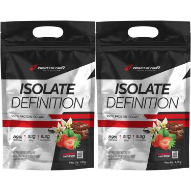 Imagem de Kit 2X Whey Isolate Definition - 1800g Refil Morango - BodyAction-Masculino