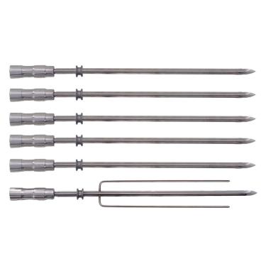 Imagem de Kit 6 Espetos Cabo Térmico 65cm para Churrasqueiras Titan