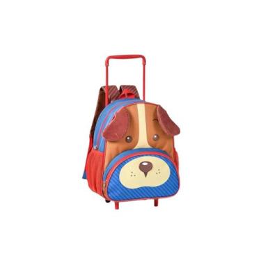 Imagem de Mochila Clio Pets Rodinhas Fofo Com Orelhas, AZUL-VERMELHO, UN