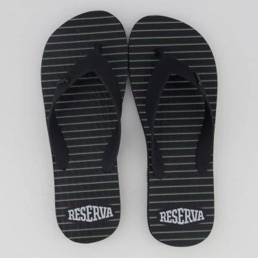 Imagem de Chinelo Reserva Listrado Bandeira Preto-Unissex