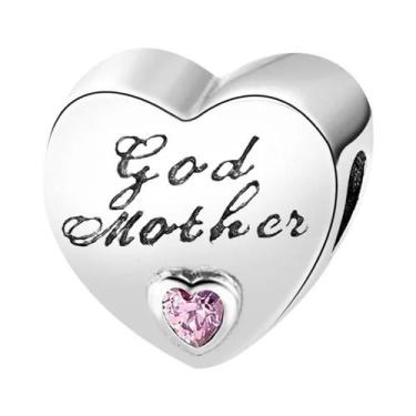 Imagem de Pulseira Feminina De Prata Esterlina 925 Com Berloques De Coração 'Amo