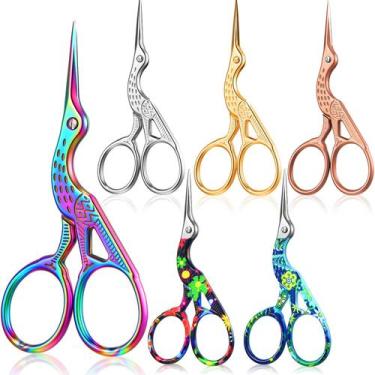 Imagem de Tesoura Honoson Embroidery 6 peças de aço inoxidável Rainbow