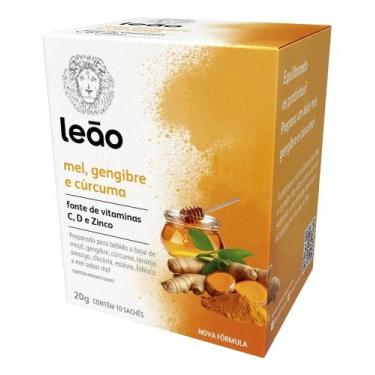 Imagem de Vitamínico Leão - Mel, Gengibre e Cúrcuma 10 Sachês