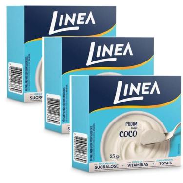 Imagem de Kit 3 Pó para Pudim De Coco Linea 25g