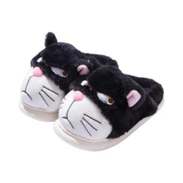 Imagem de Pantufas Femininas Grandes De Pelúcia Fofa Com Desenhos Animados  Chin