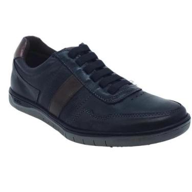 Imagem de Sapatênis Zapattero em Couro Legítimo Cadarço Elástico Masculino 0408 