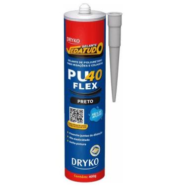 Imagem de Selante silicone pu preto vedatudo pu40 flex 360g dryko