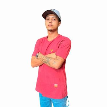 Imagem de Camiseta T-Shirt Masculina Lisa Country Os Boiadeiros, Bordô, P