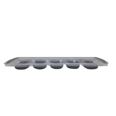 Imagem de Forma de Gelo de Plástico e Silicone Retrátil com 10 Cavidades Redonda